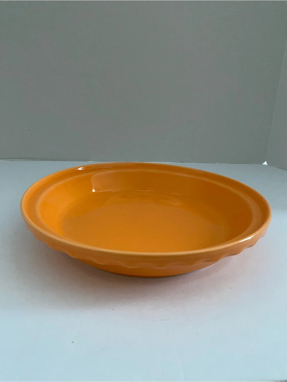 Fiesta - Tangerine Orange Deep Dish Pie Baker Plate Pan Dish Homer Laughlin HLC